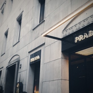 Prada and other shops in Milan